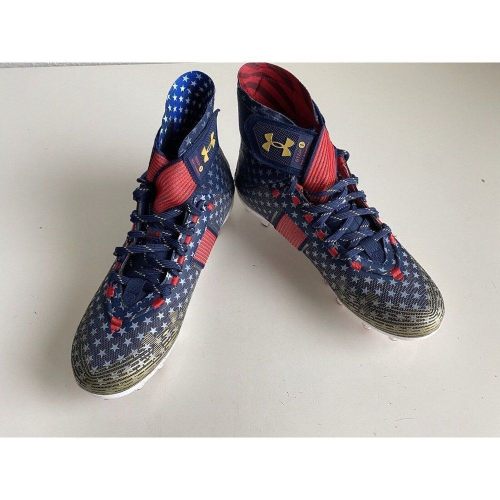 Under Armour Highlight MC LE USA Football Cleats 3025740-100 Men’s Sz 9